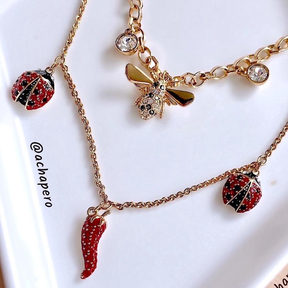 Swarovski “Lisabel” Double Layered Charm Necklace